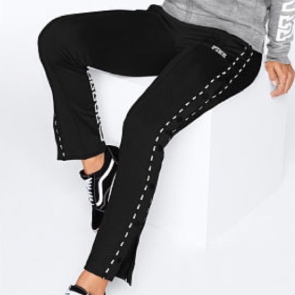 PINK Victoria’s Secret Snap track pants Size Small